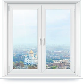 KBE Master Двухстворчатое окно 1000×1200 мм