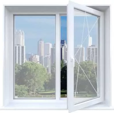 Alumark S50 Двухстворчатое окно 1200×1200 мм