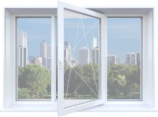 Rehau Delight Трехстворчатое окно 2050×1415 мм